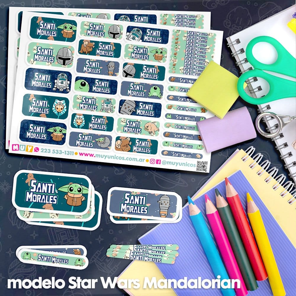 Mandalorian - Etiquetas Personalizadas - Imagen 3