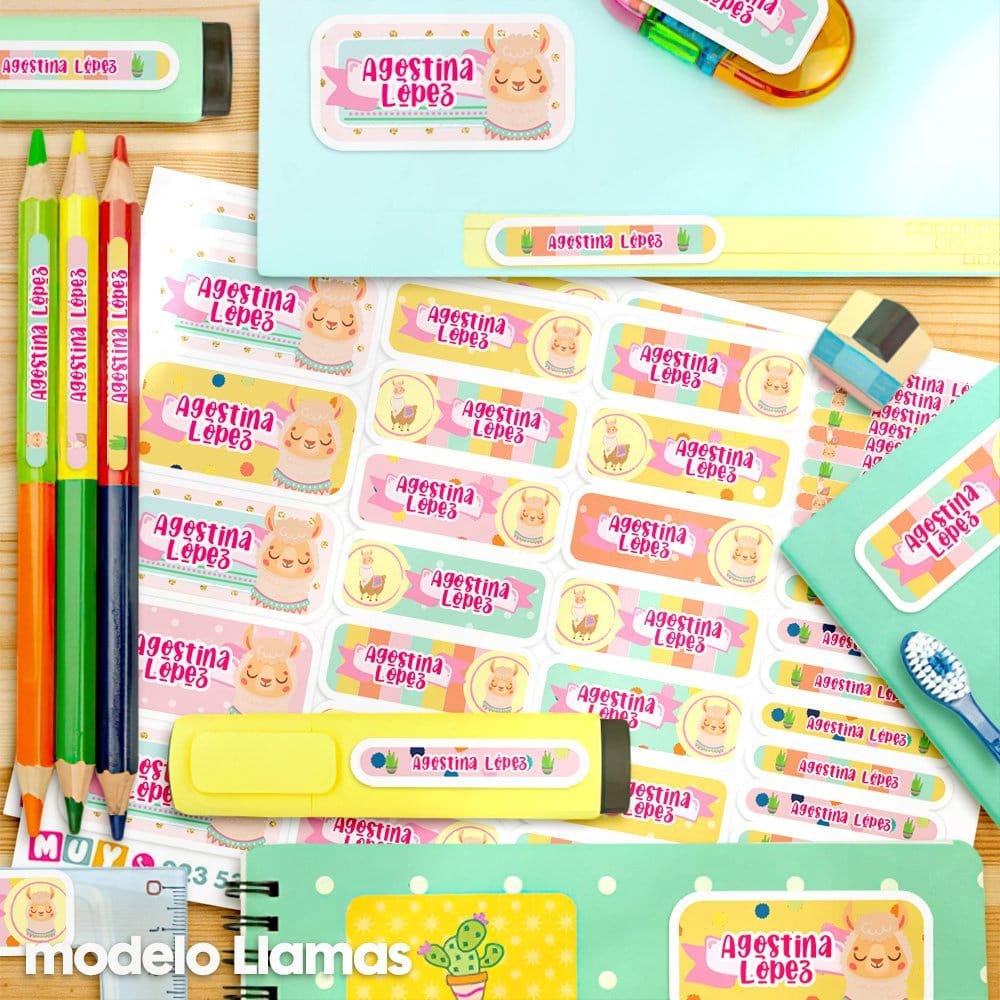 Etiquetas Escolares para Imprimir | Llamas (Archivo Digital PDF) - Imagen 2
