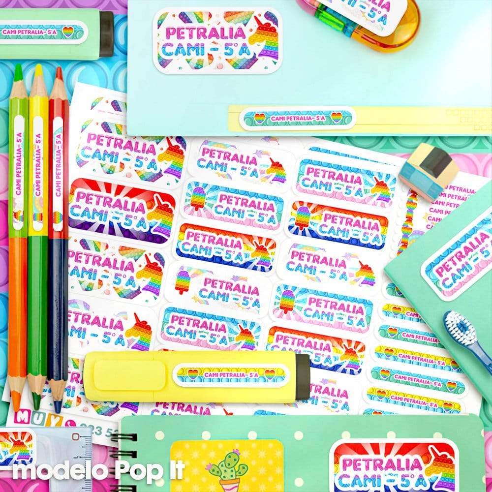Etiquetas Escolares - Pop it - Imagen 3