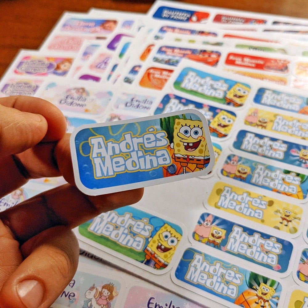 Etiquetas Escolares para Imprimir | Llamas (Archivo Digital PDF) - Imagen 3