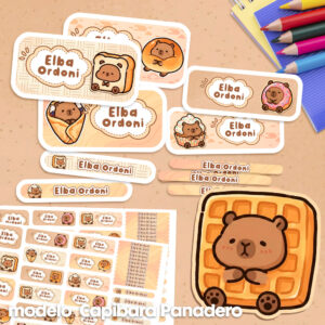 Capibara Panadero - Etiquetas Personalizadas